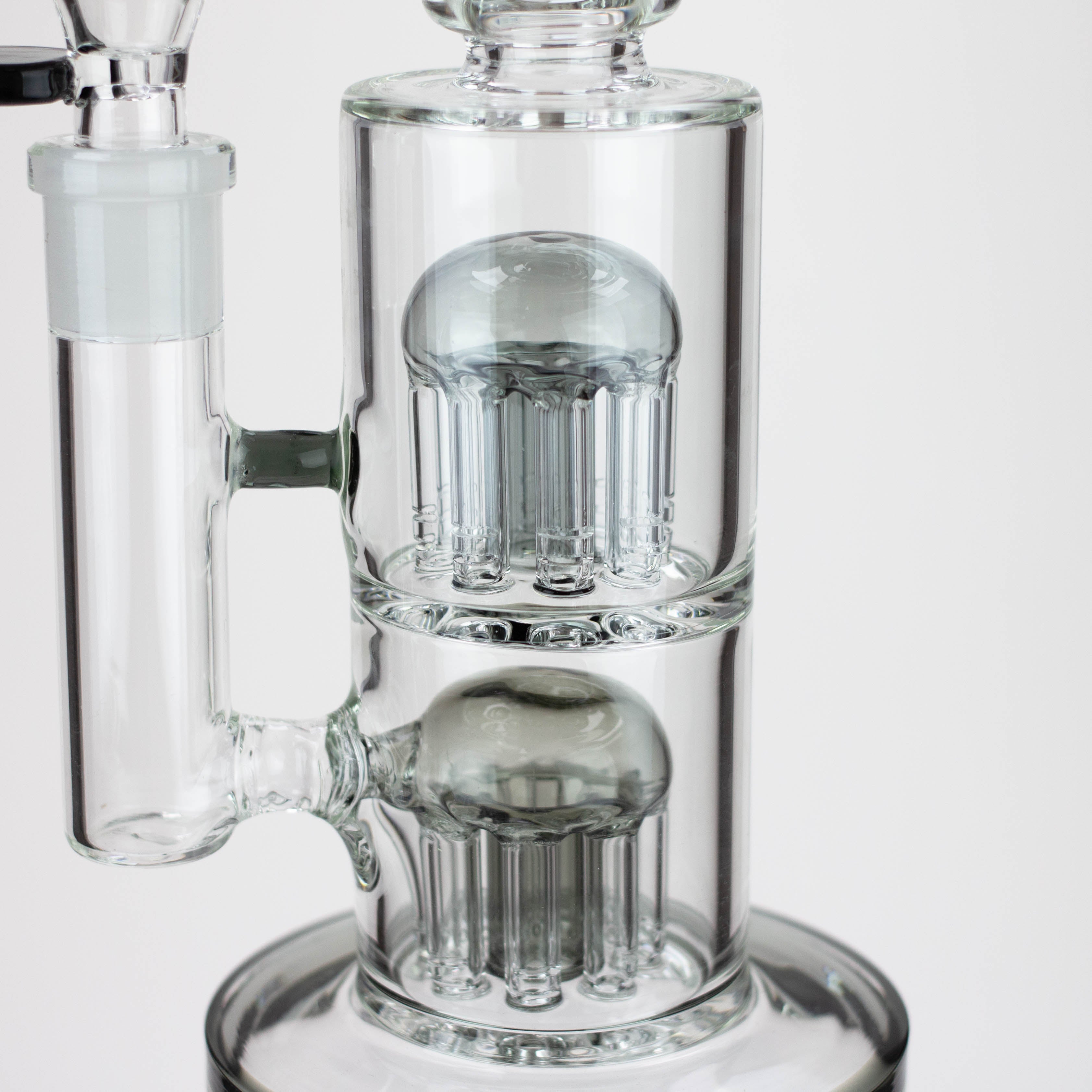 10" Glass Bubbler with dual 8 arms perc_7