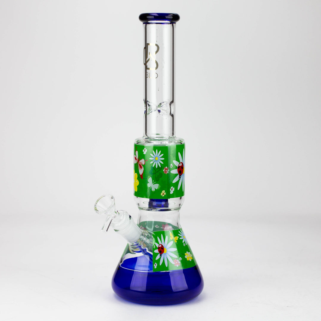 BLO 13" Flower decal glass Water Pipes_0