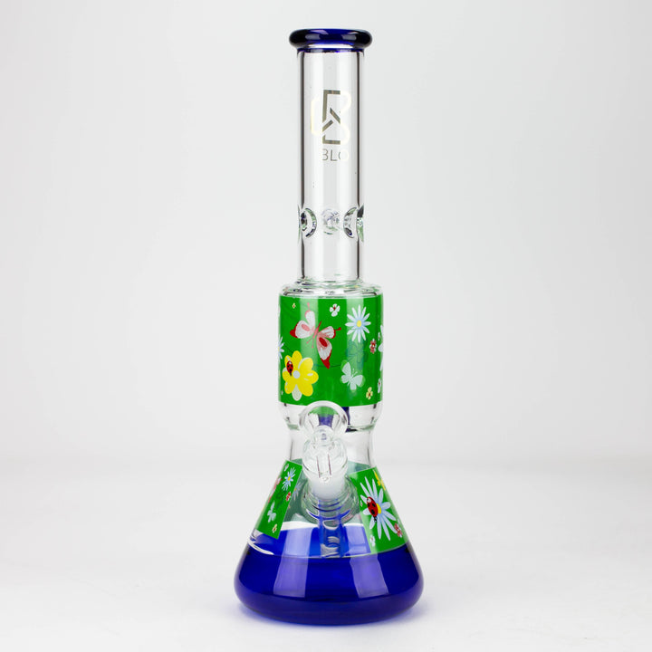 BLO 13" Flower decal glass Water Pipes_2