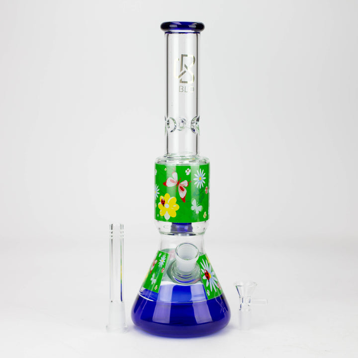 BLO 13" Flower decal glass Water Pipes_7