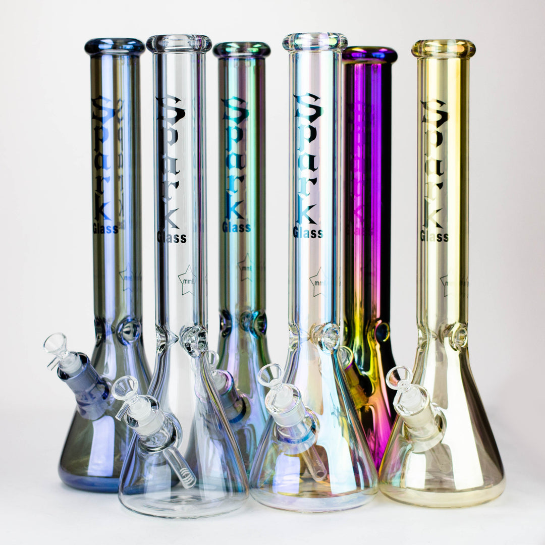 Spark 18" Electorplated 9 mm glass Water Pipes_0
