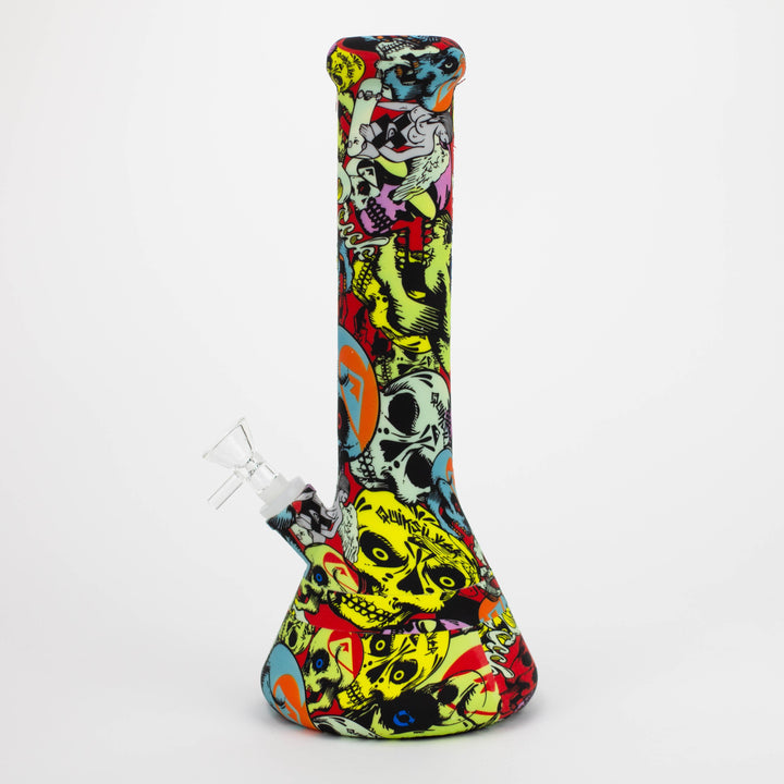 Silicone Bong  with Assorted Graphics 12"_3