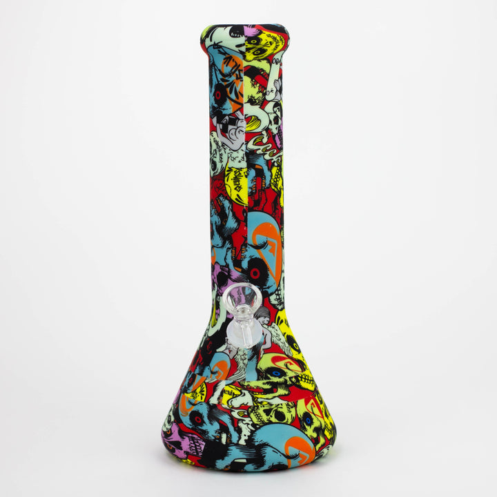 Silicone Bong  with Assorted Graphics 12"_4