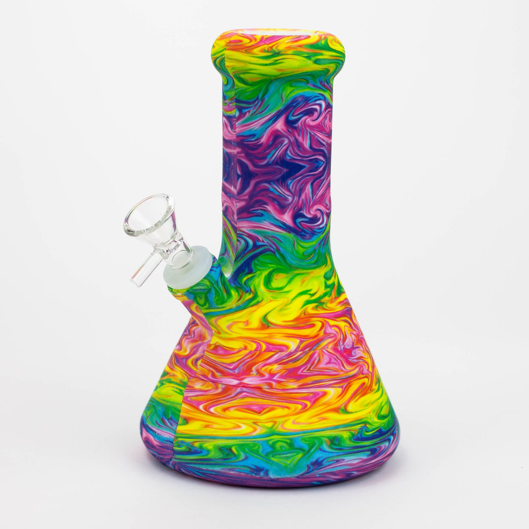 Silicone Bong With Assorted Graphics 8"_2