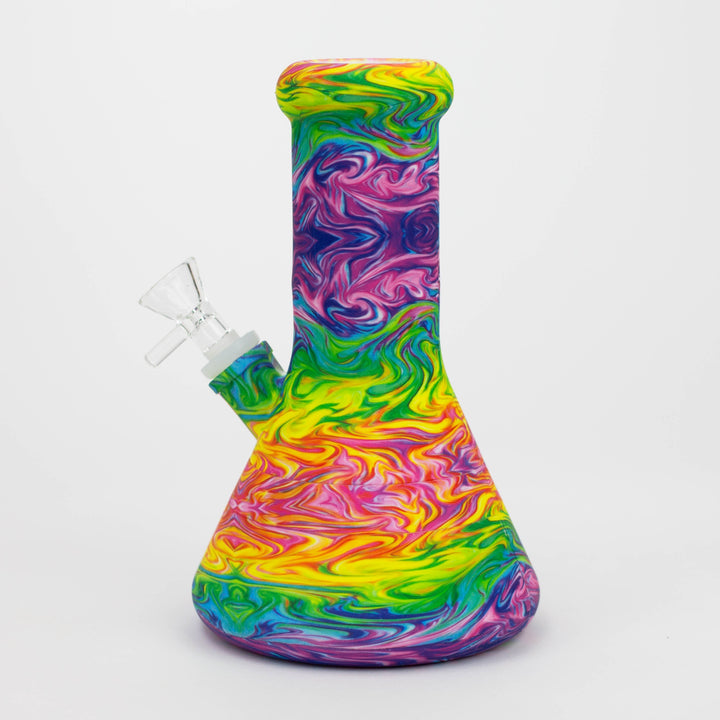 Silicone Bong With Assorted Graphics 8"_3