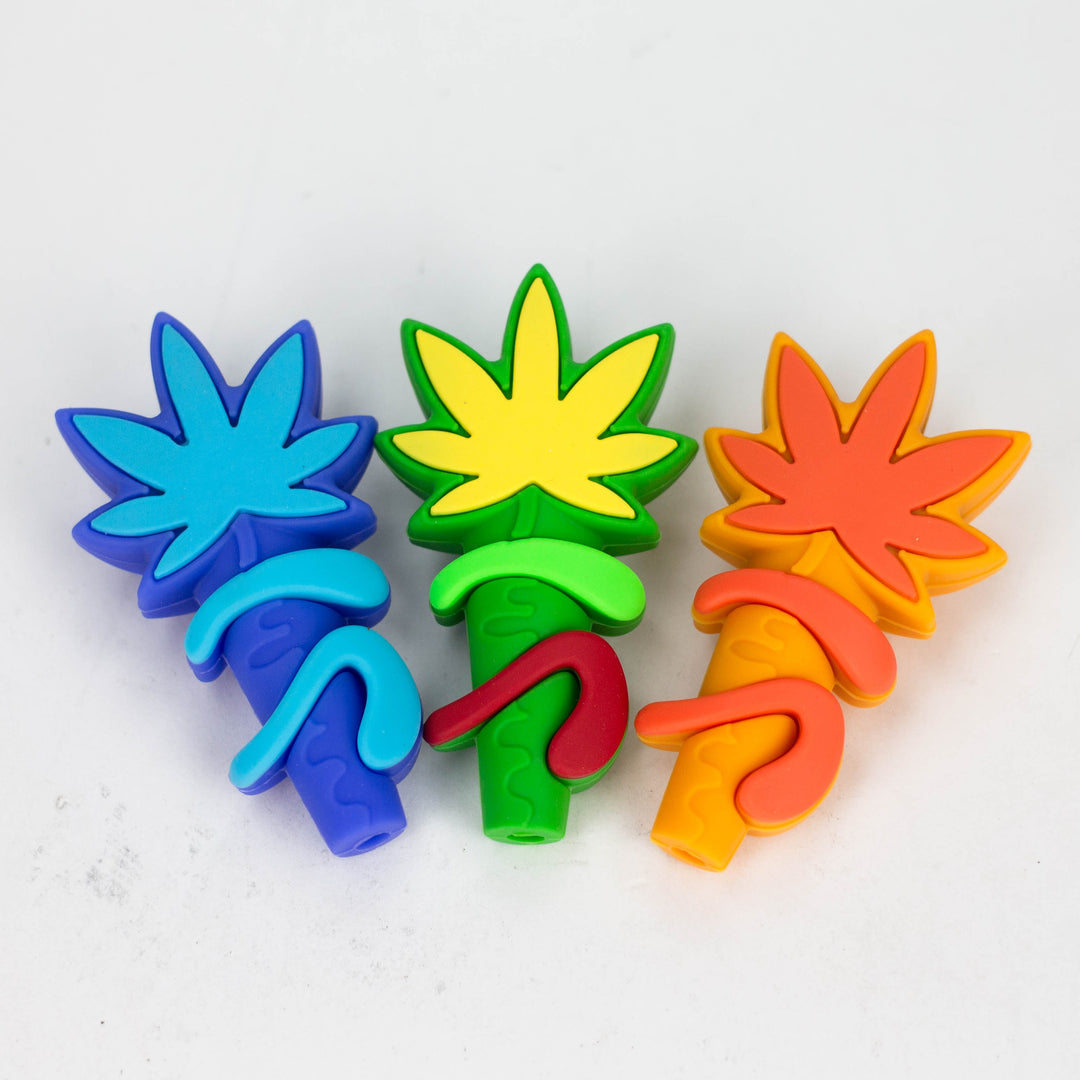 3" 710  marijuana Leaf Hand Pipes-Assorted_0