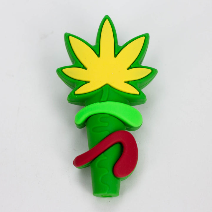 3" 710  marijuana Leaf Hand Pipes-Assorted_3