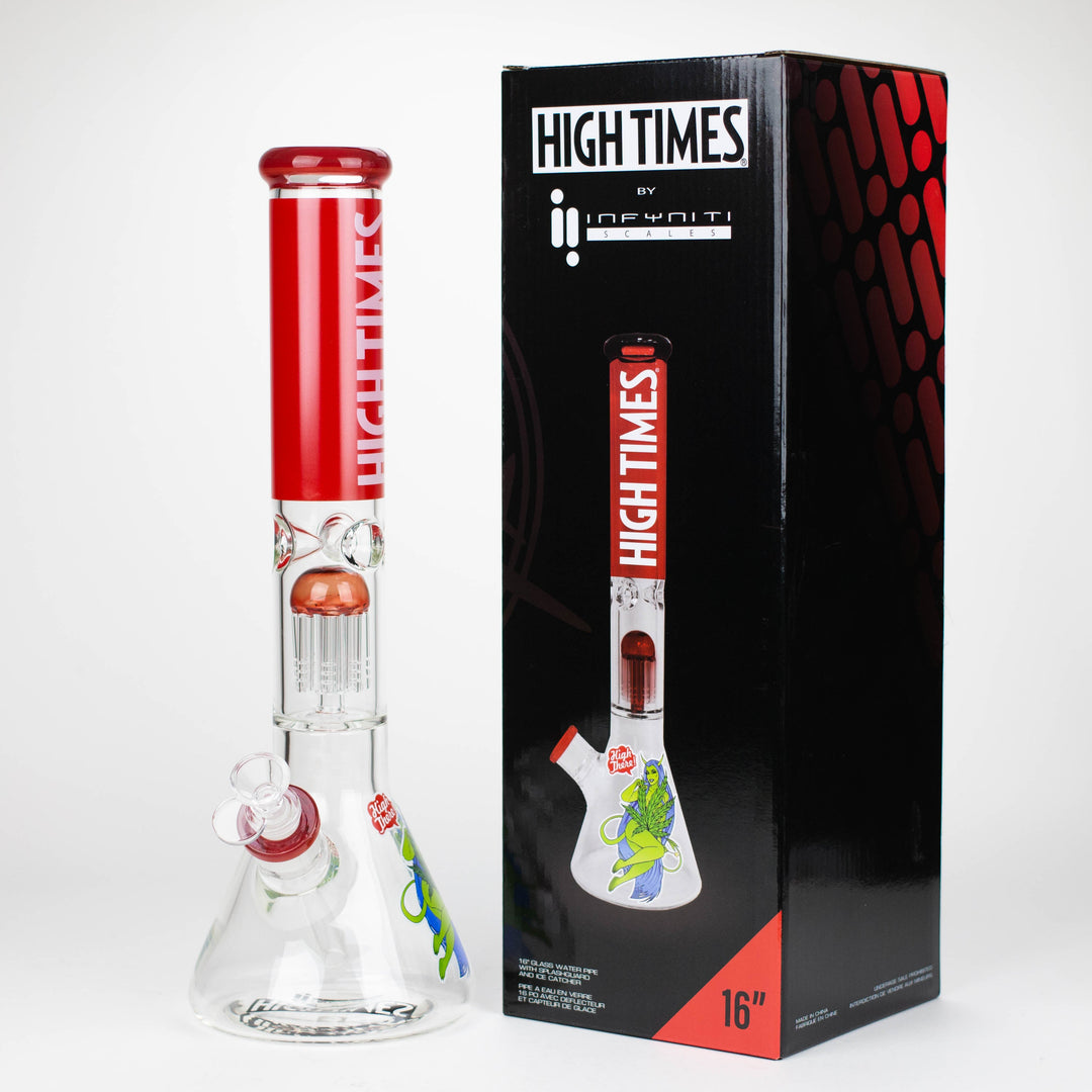 Infyniti High Times 16" 7 mm classic beaker water pipes with tree arm percolator_3