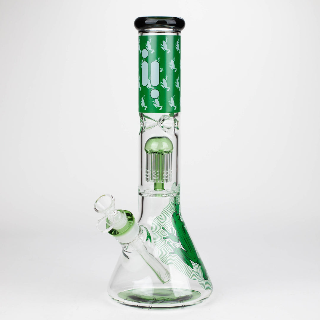 Infyniti Untamed 14" 7 mm classic beaker water pipes - Green Frog_0