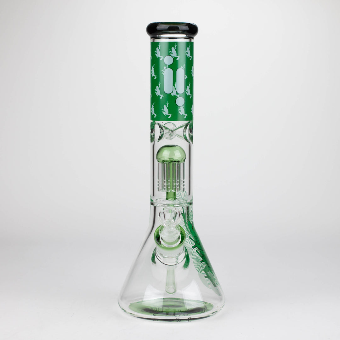 Infyniti Untamed 14" 7 mm classic beaker water pipes - Green Frog_5