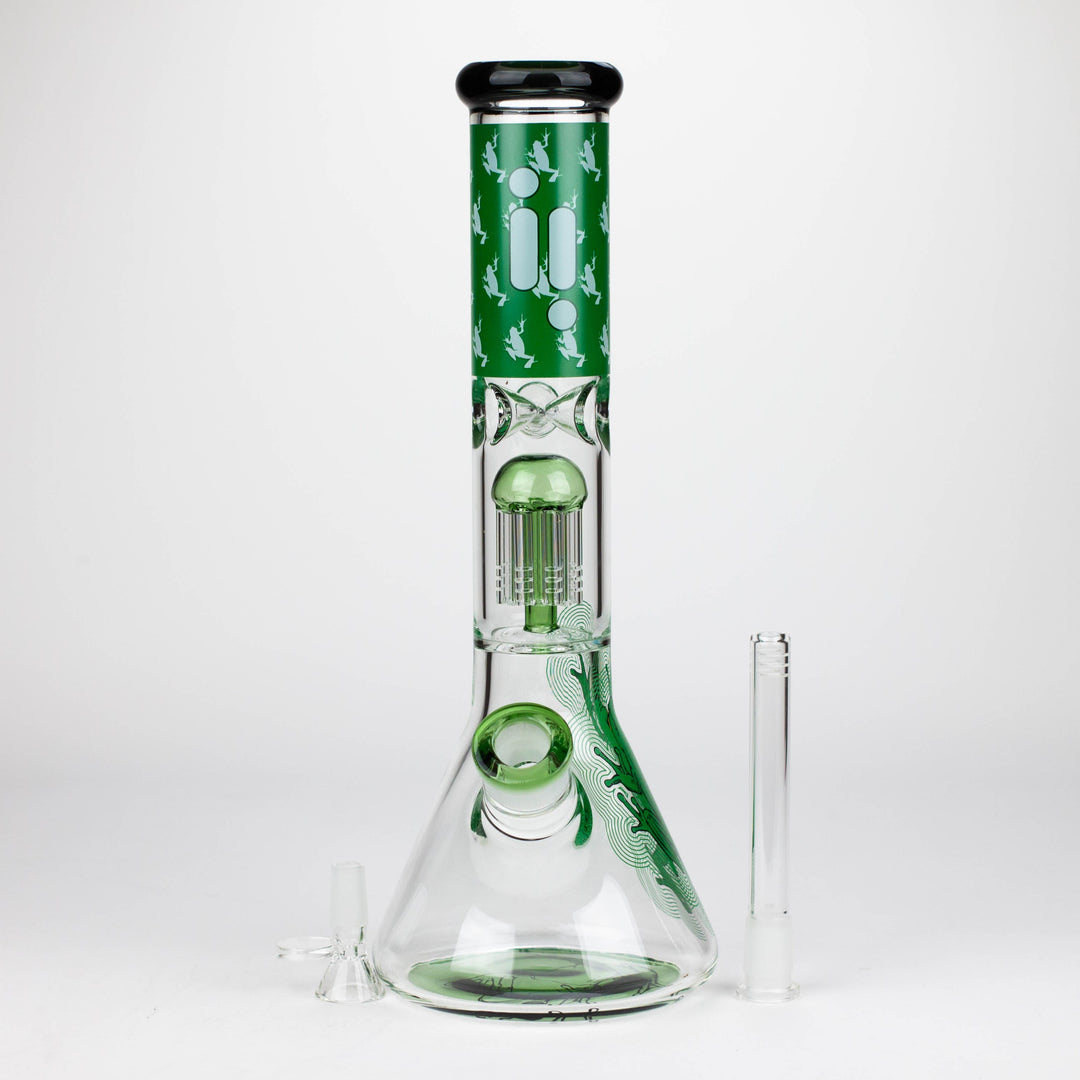 Infyniti Untamed 14" 7 mm classic beaker water pipes - Green Frog_2