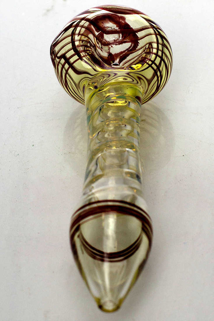 Changing colors spiral glass hand pipe_1