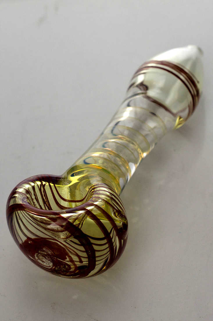Changing colors spiral glass hand pipe_3