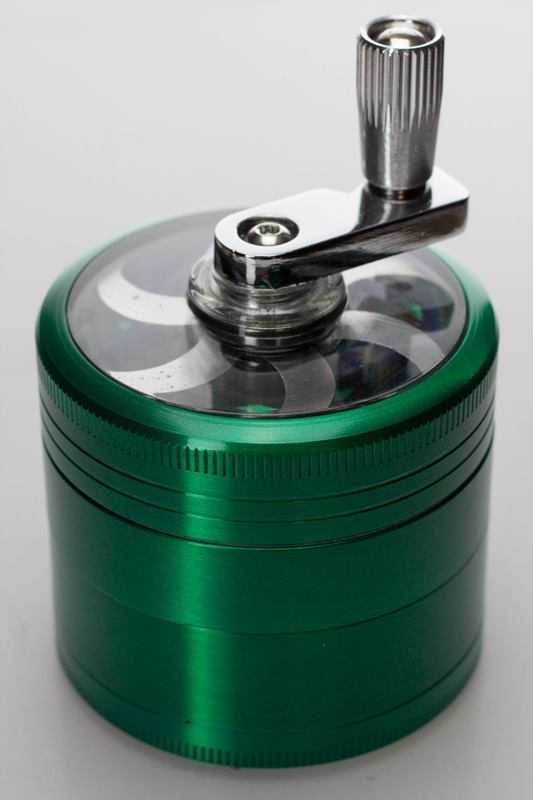 Aluminium herb grinder with handle 4 parts_4