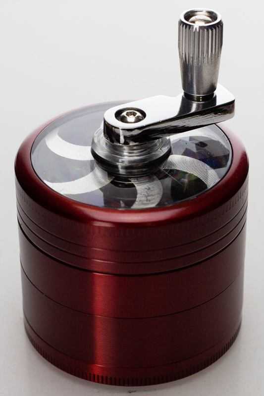 Aluminium herb grinder with handle 4 parts_5