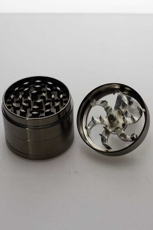 Aluminium herb grinder with handle 4 parts_3