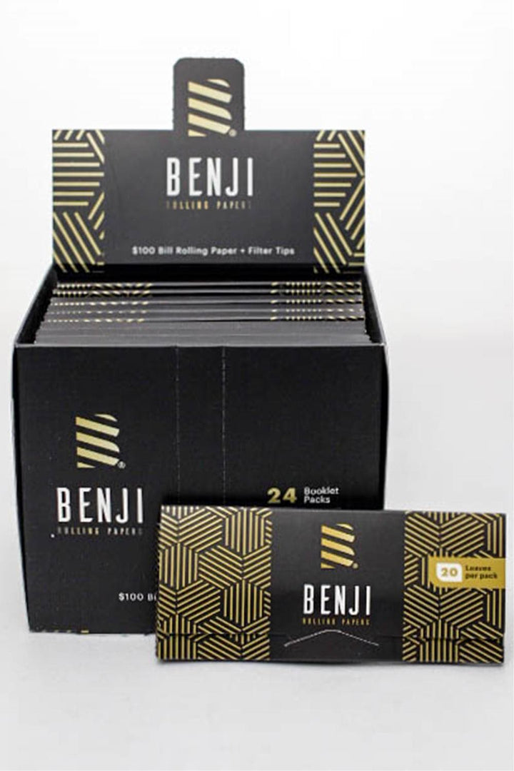BENJI $100 BILL printed rolling paper + Filter Tips