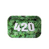 420 Leaves Small Rolling Tray for Herbs 10x7 Inches
