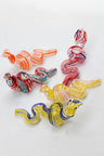 Cobra shape glass large hand pipe