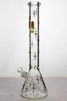 Infyniti glass cross symbol printed beaker water bong