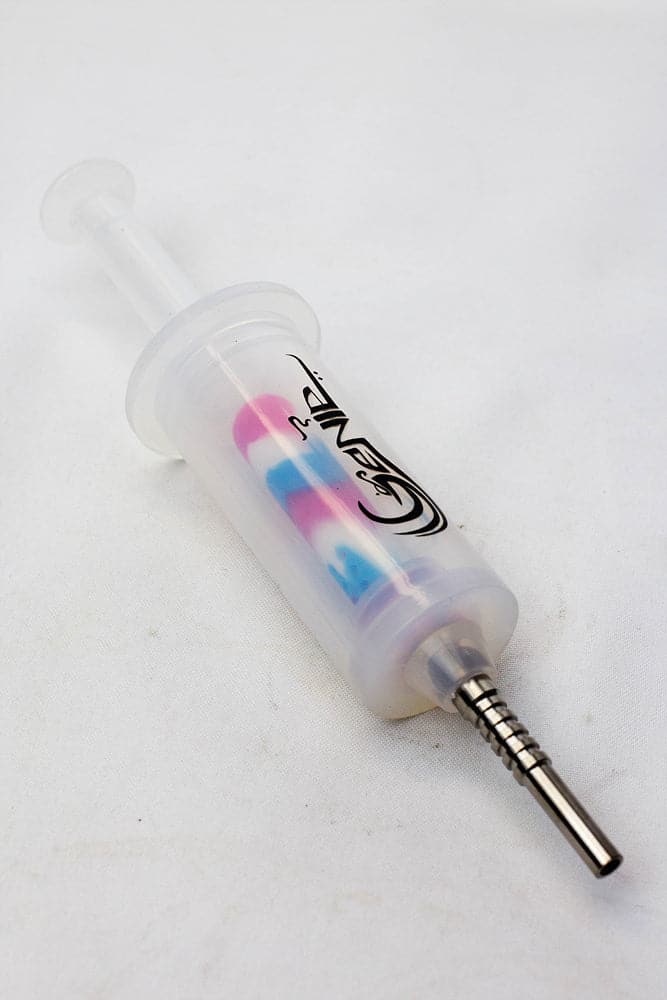 White silicone syringe shape nectar collector_13