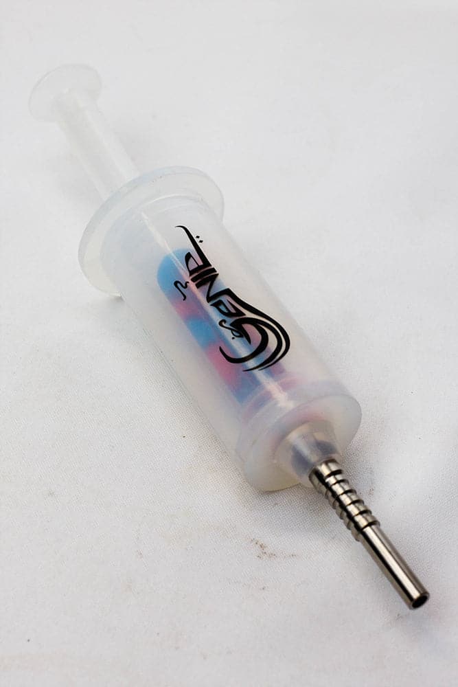 White silicone syringe shape nectar collector_1