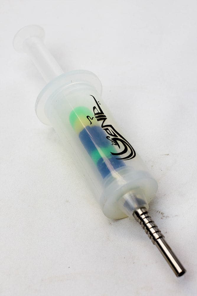White silicone syringe shape nectar collector_2