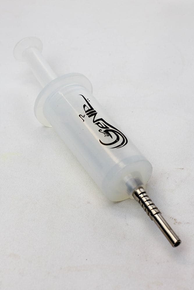 White silicone syringe shape nectar collector_4