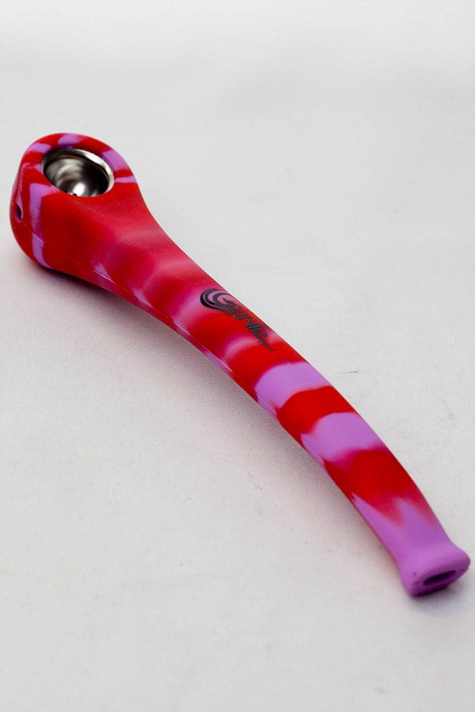 Genie silicone hand pipe with metal bowl 9"_2