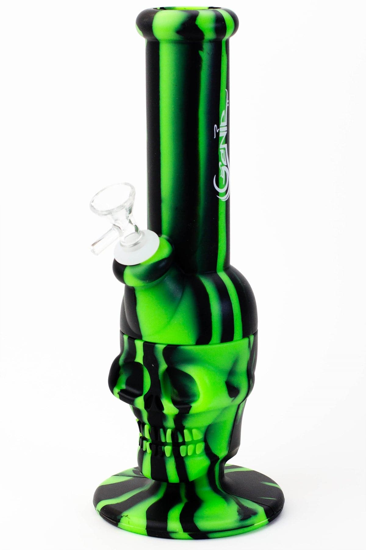 Genie skull multi colored detachable silicone water pipe