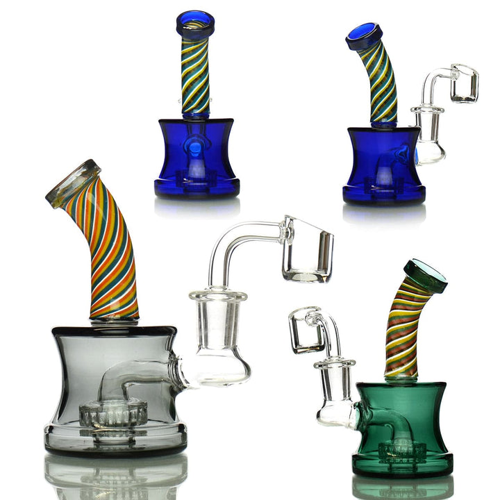 5" Mini Reversal Neck Art Water Pipe Rig with 14mm Male Bowl