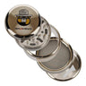 Smokeyz 5-part Herb Grinder with Clear Middle Chamber and Branded Lid