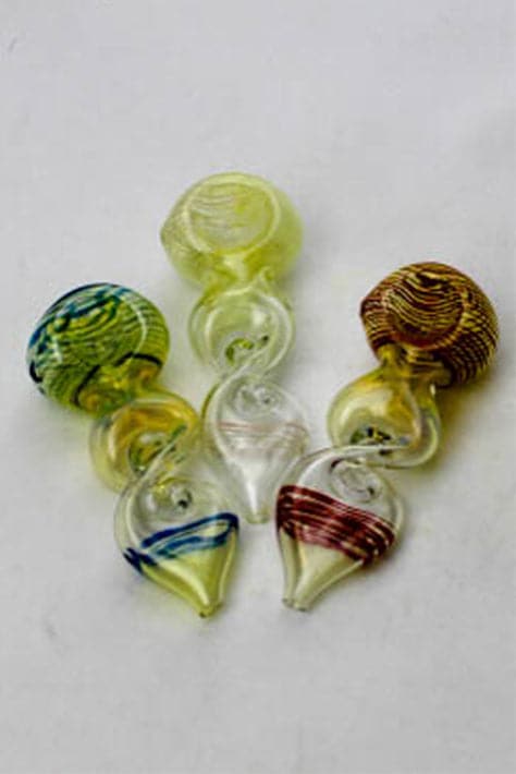 Changing color twist glass hand pipes 4.5"_0