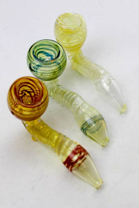 Changing colors Sherlock glass hand pipes 4.5"_0