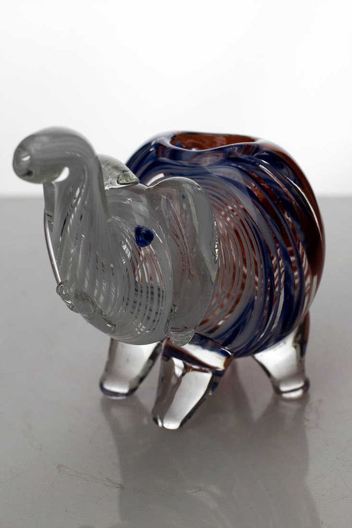 Standing elephant glass hand pipe_4