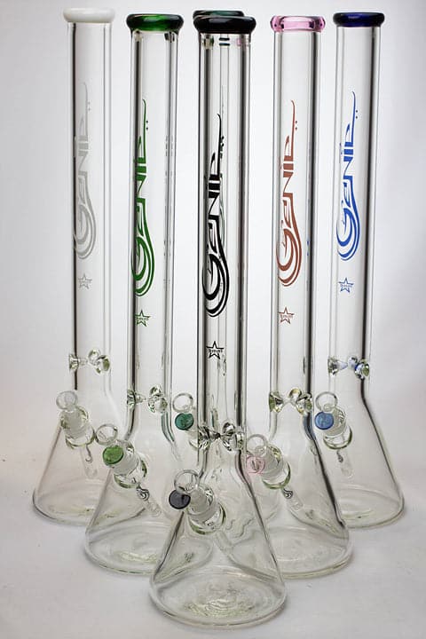 Genie color accented beaker water bong_0