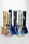 Infyniti leaf 7 mm metallic glass water bong
