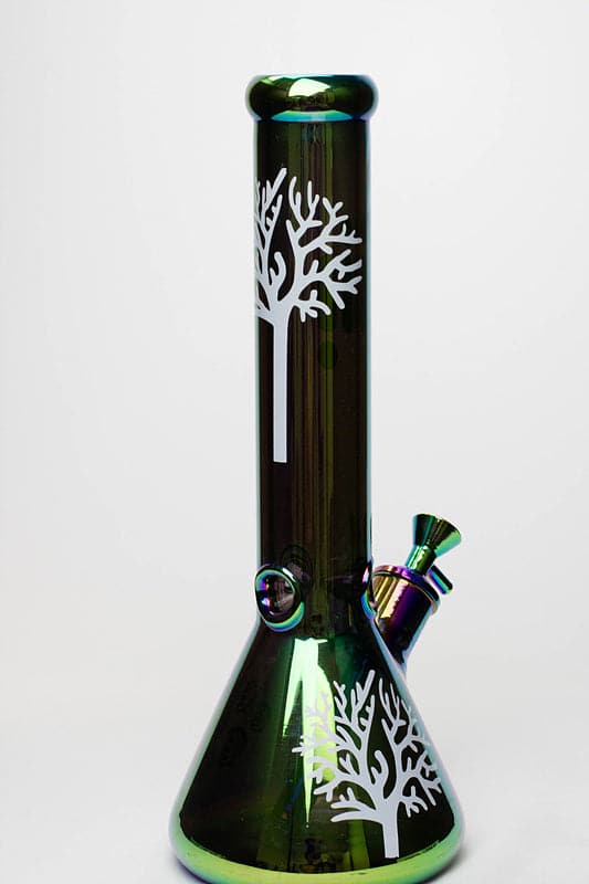 Infyniti Tree of life 7 mm metallic glass water pipes 14"_12