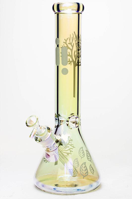 Infyniti Tree of life 7 mm metallic glass water pipes 14"_2