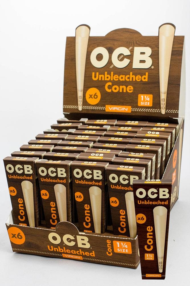 OCB Pre-rolled Cone - Virgin Unbleached Rolling Paper - 1 1/4
