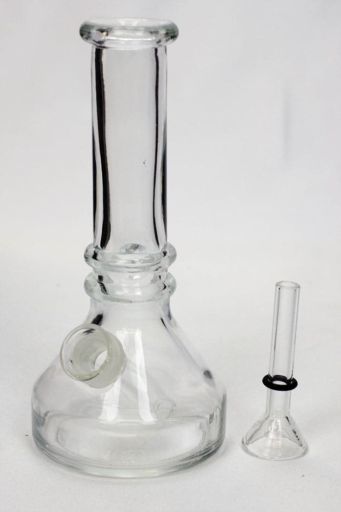Heavy clear soft glass water pipes 6"_6