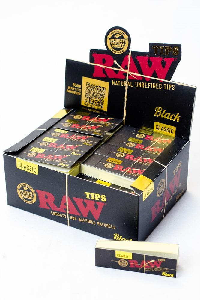 Raw Black Rolling Paper Tips