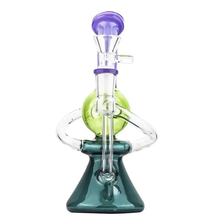 7.5" Colored Recycler Glass Dab Rig