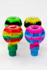 Silicone bowl with multi hole glass bowl 2-in-1