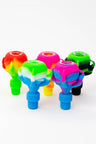 Silicone talon bowl with multi hole glass bowl 2-in-1