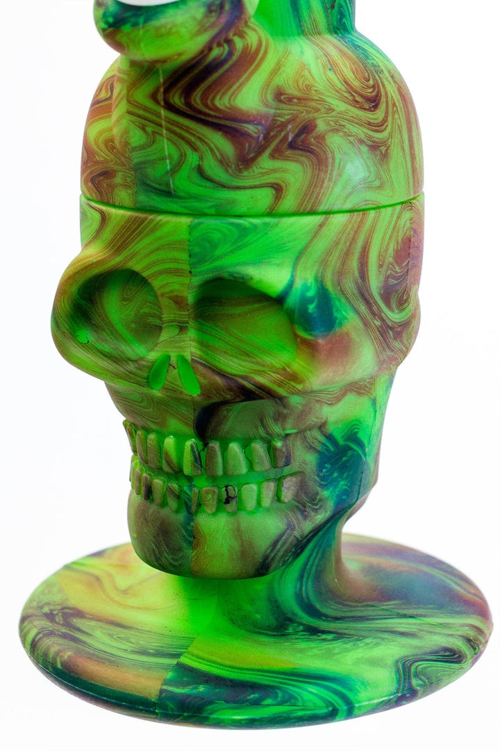 Assorted design silicone detachable skull bong_5