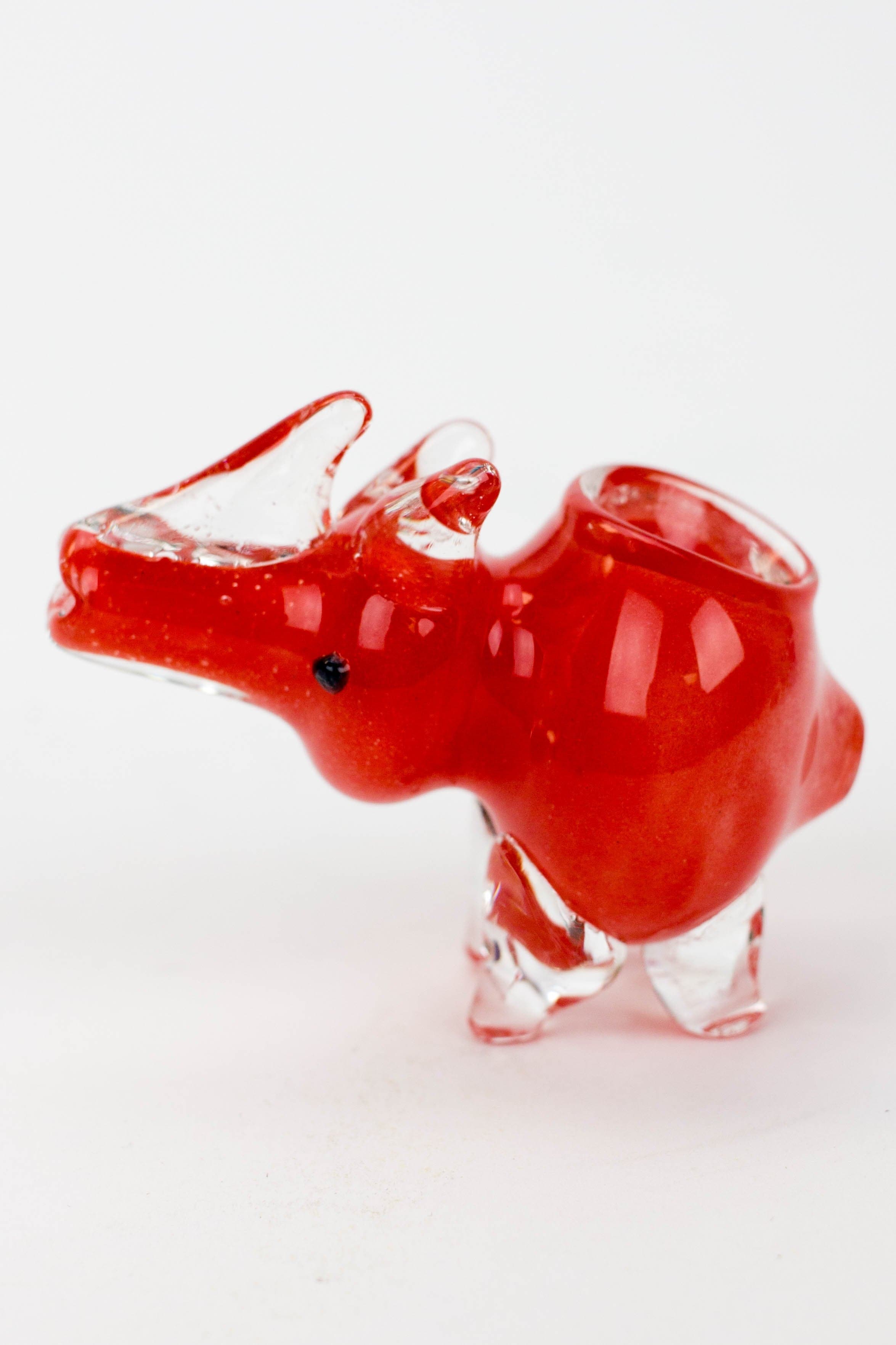 Small rhino glass hand pipe_1