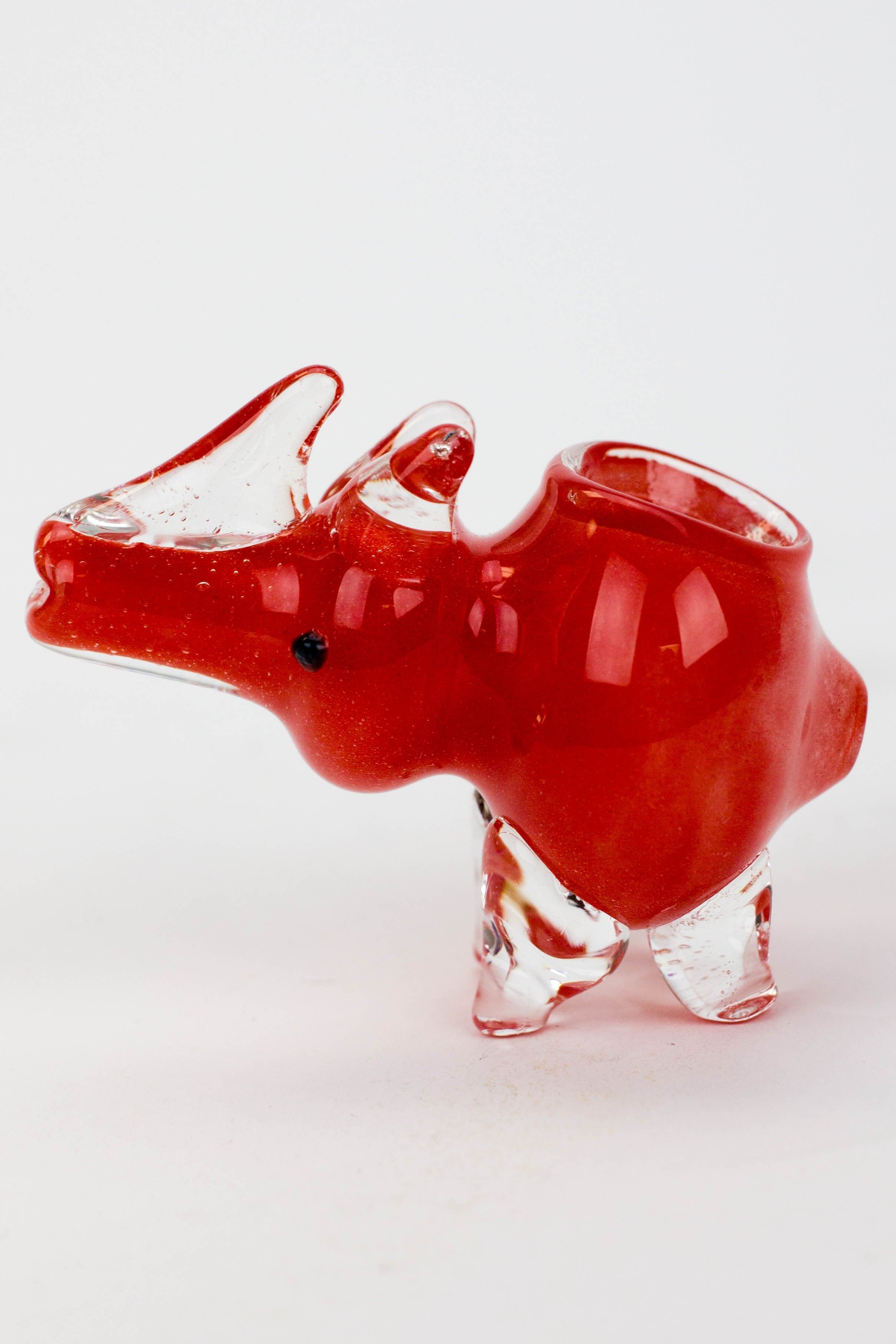 Small rhino glass hand pipe_4