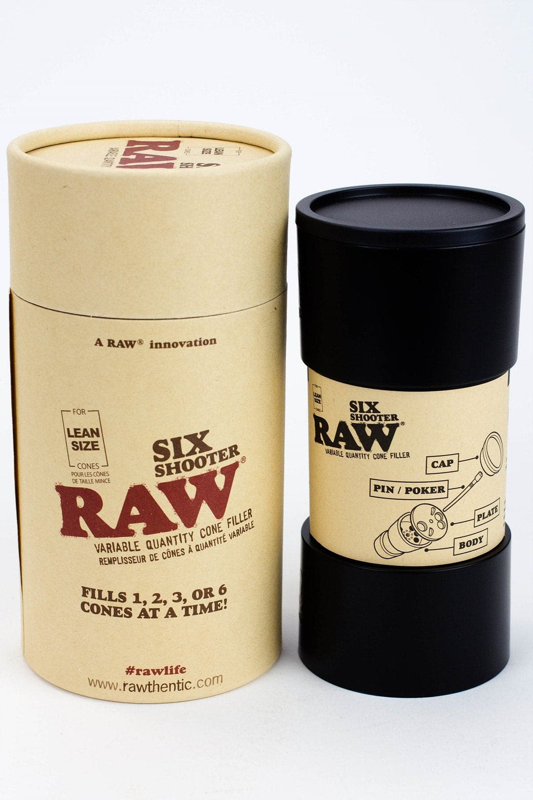 Raw six shooter for Lean size cones
