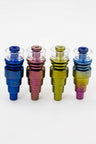 Color titanium domeless nail with quartz dish